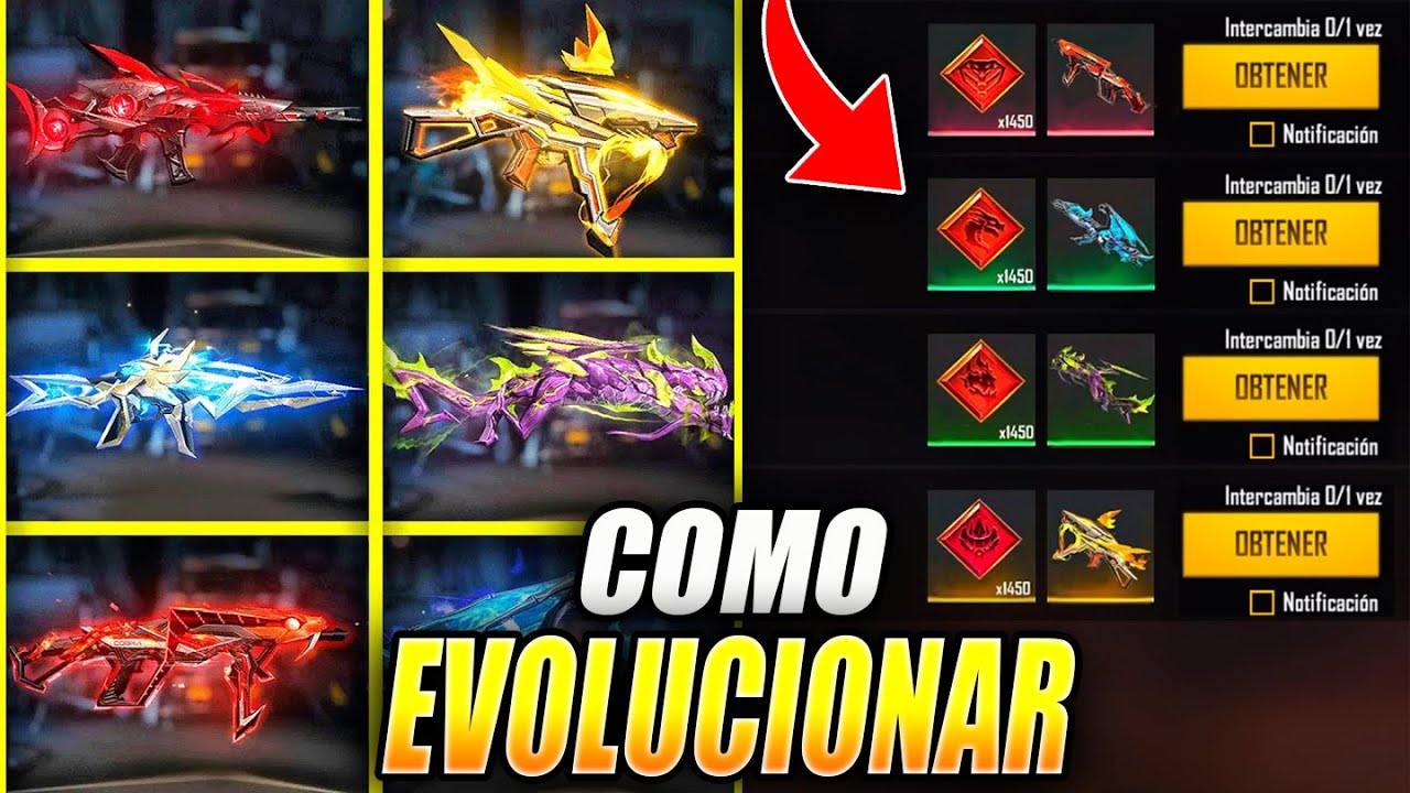 guia definitiva como obtener armas evolutivas en free fire desbloquea el poder ahora